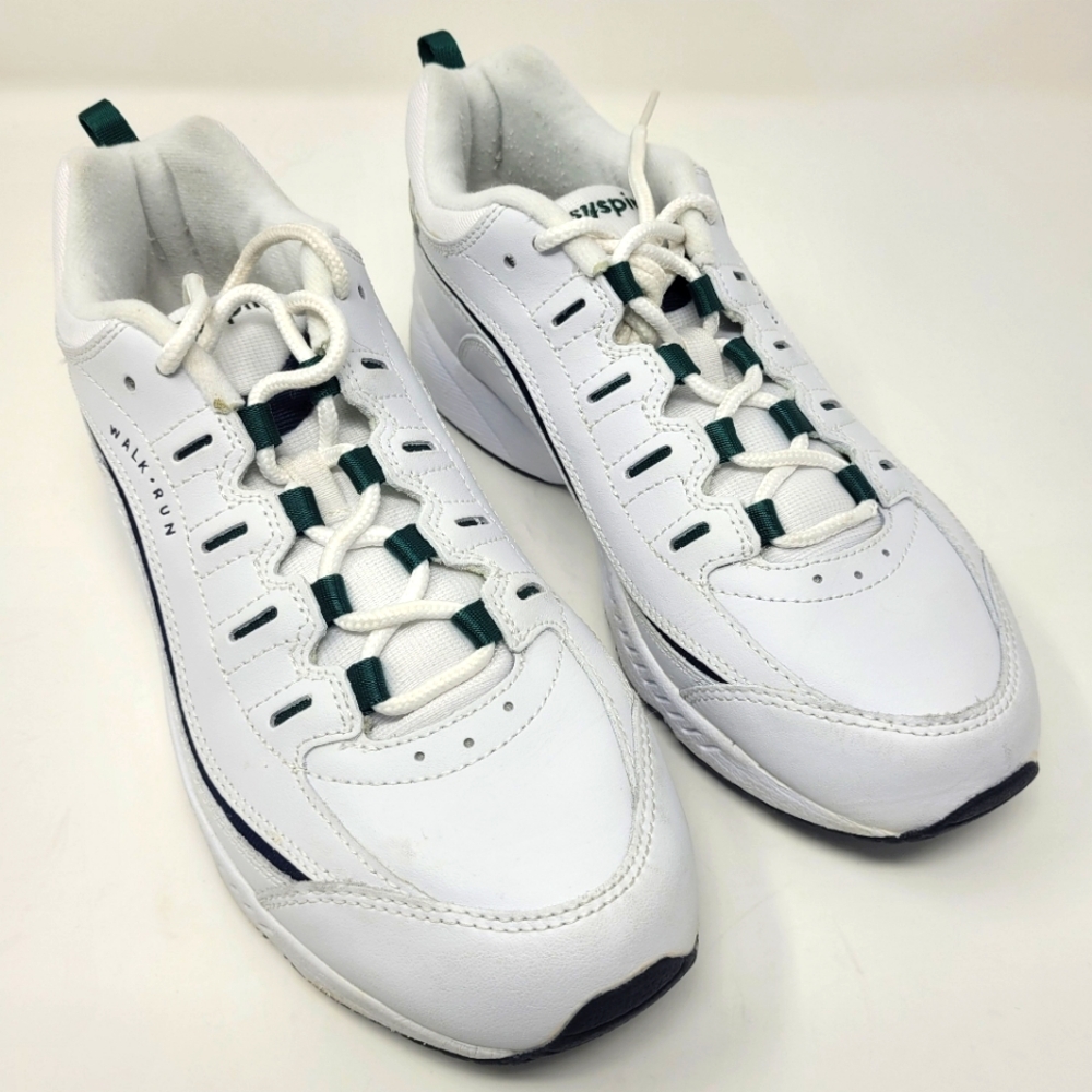 Easy Spirit Esromy Women's Walking Running Shoes White with Blue & Green  Size 9